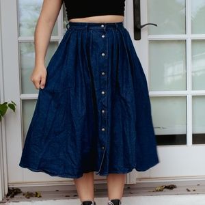Gloria Vanderbilt Denim Midi Skirt